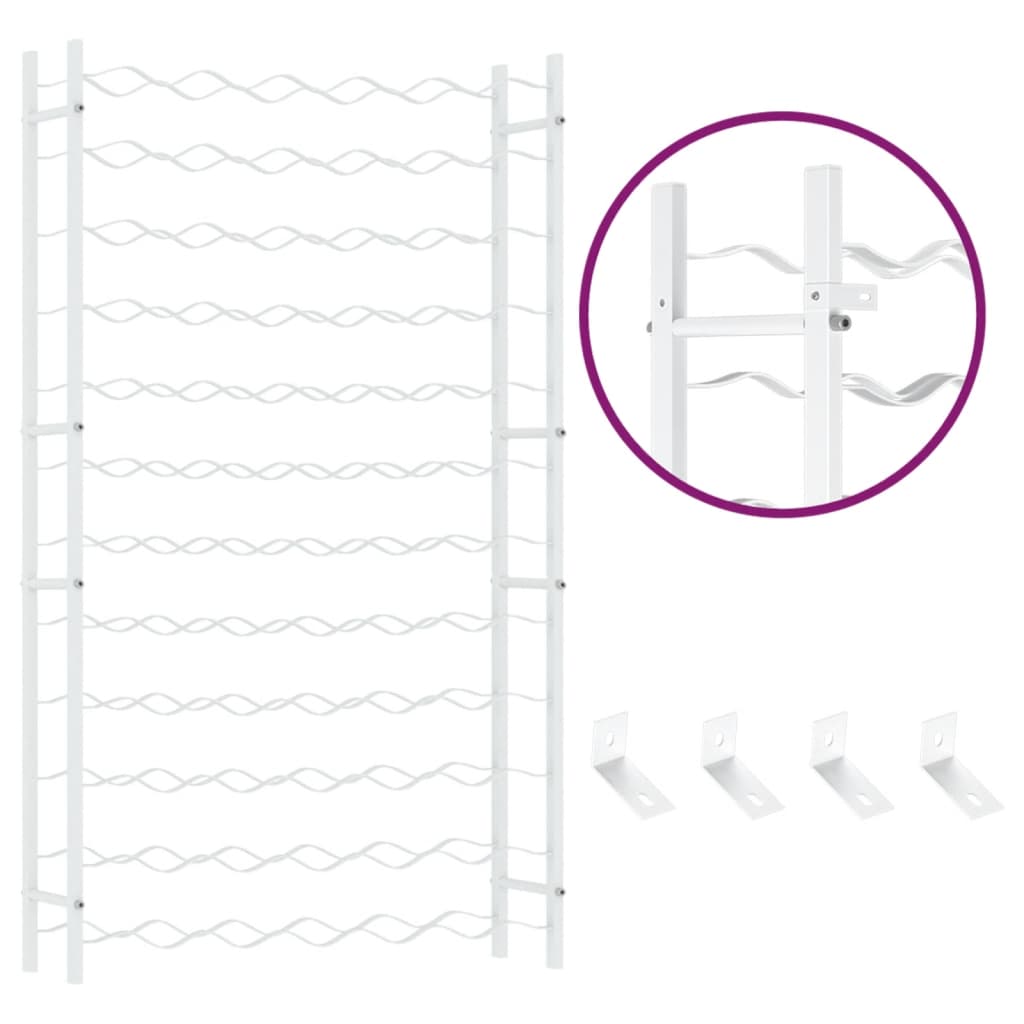 Vinstativ for 72 flasker metall Hvit