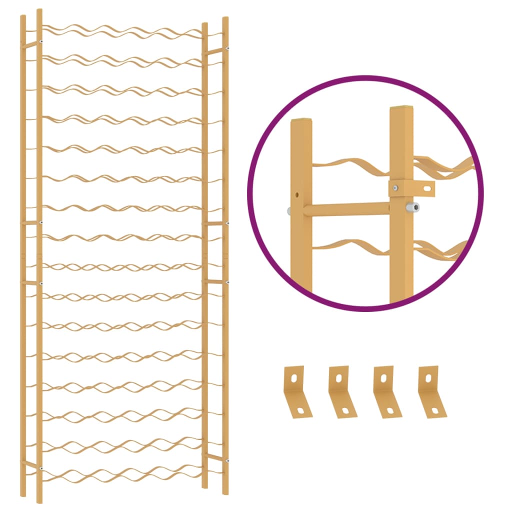Vinstativ for 96 flasker metall gull