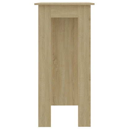 Barbord kafebord Bistrobord med hylle sonoma eik 102x50x103,5 cm konstruert tre