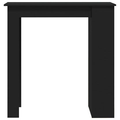 Barbord kafebord Bistrobord med oppbevaring svart 102x50x103,5 cm konstruert tre