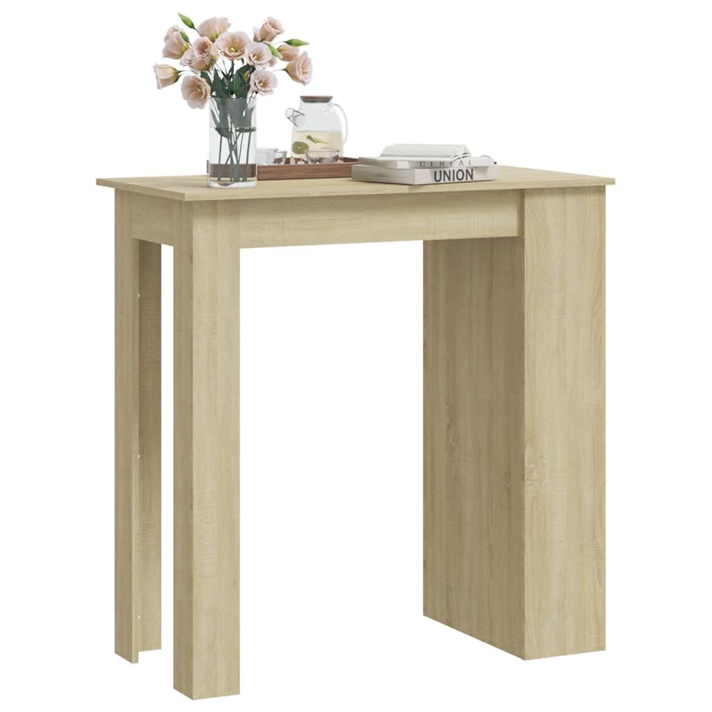 Barbord kafebord Bistrobord oppbevaring sonoma eik 102x50x103,5 cm konstruert tre