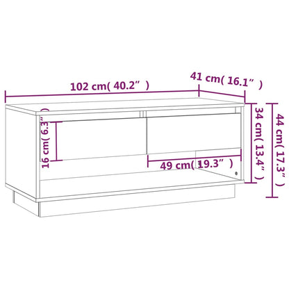 TV-benk betonggrå 102x41x44 cm konstruert tre