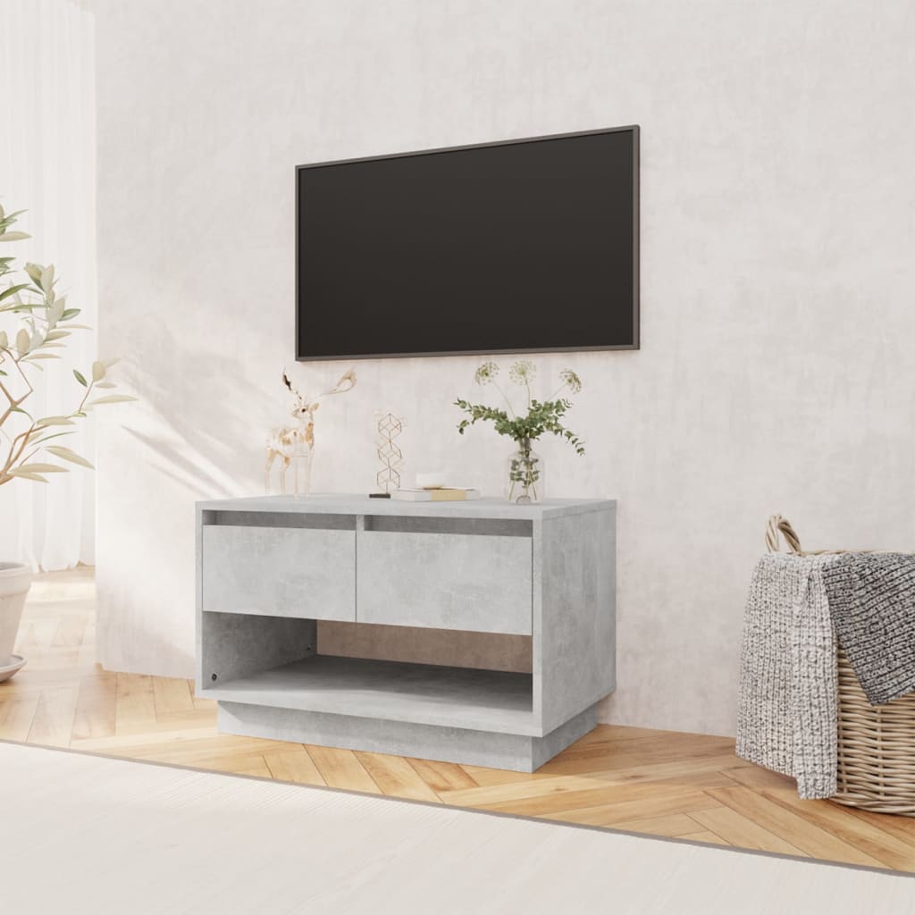 TV-benk betonggrå 70x41x44 cm konstruert tre