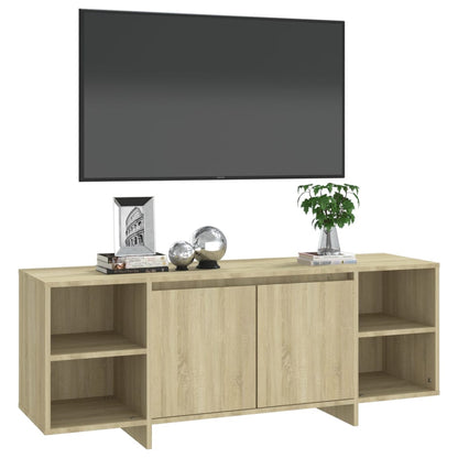 TV-benk sonoma eik 130x35x50 cm konstruert tre