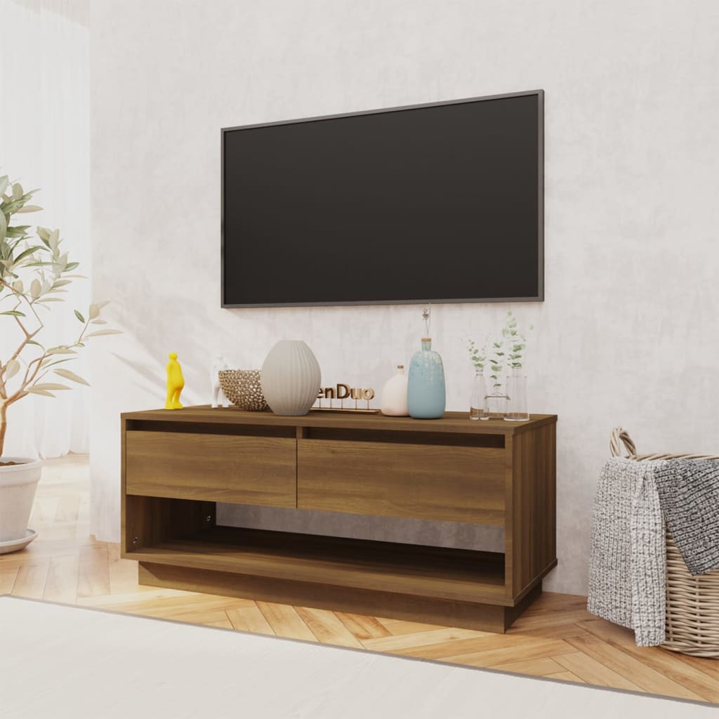 TV-benk sonoma eik 102x41x44 cm konstruert tre