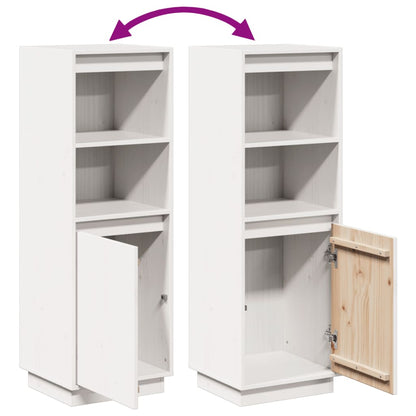 Skap Hvit 37x34x110 cm heltre furu