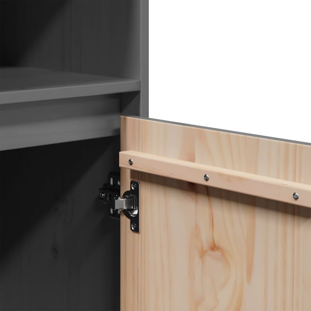 Skap Grå 37x34x110 cm heltre furu