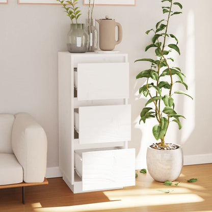 Skjenk Hvit 32x34x75 cm heltre furu