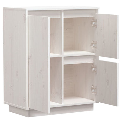 Skjenk Hvit 60x34x75 cm heltre furu