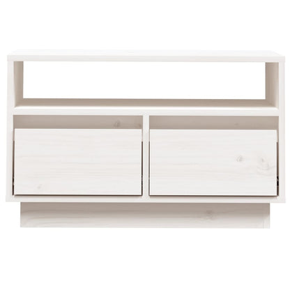 TV-Møbel Hvit TV-benk 60x35x37 cm heltre furu