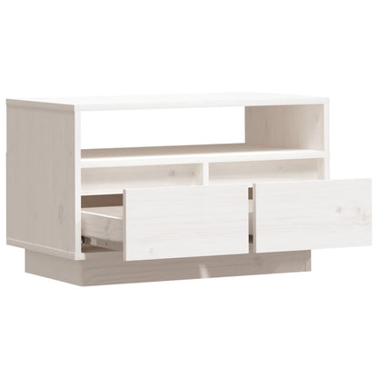 TV-Møbel Hvit TV-benk 60x35x37 cm heltre furu