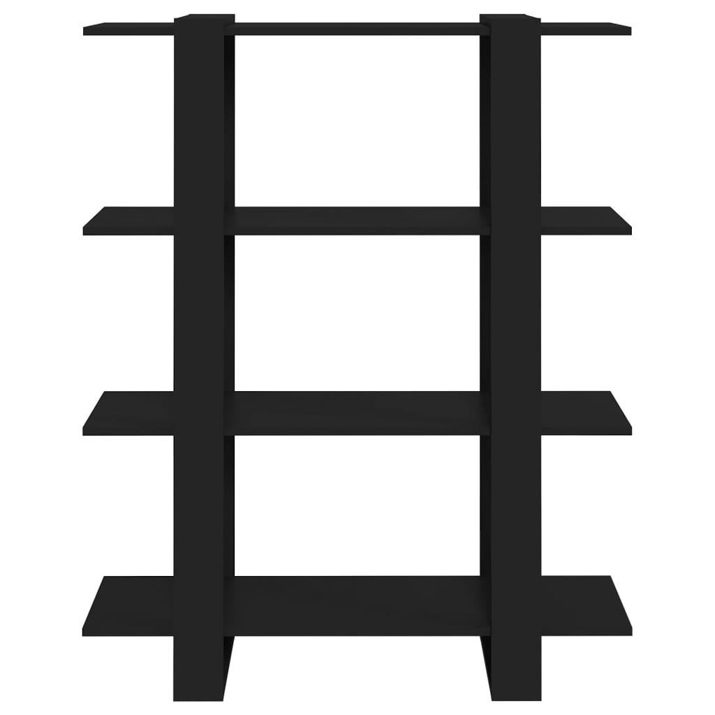 Bokhylle Svart Romdeler 100x30x123,5 cm