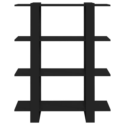 Bokhylle Svart Romdeler 100x30x123,5 cm