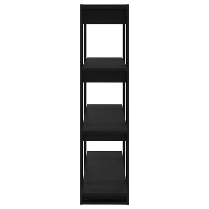 Bokhylle Svart Romdeler 100x30x123,5 cm