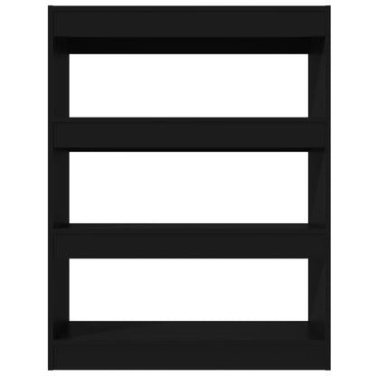 Bokhylle Svart Romdeler 80x30x103 cm