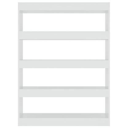 Bokhylle Høyglans Hvit Romdeler 100x30x135 cm