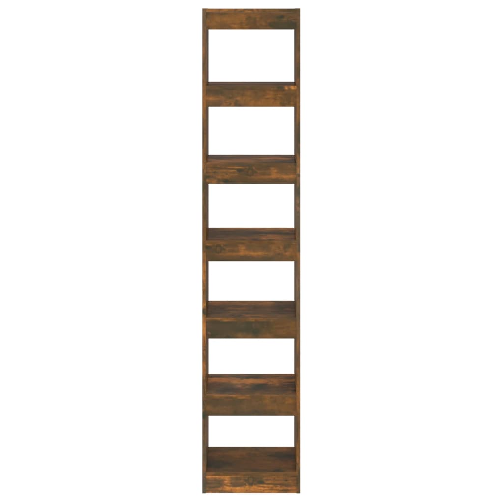 Bokhylle Røkt Eik Romdeler 40x30x198 cm