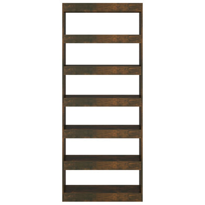 Bokhylle Røkt Eik Romdeler 80x30x198 cm