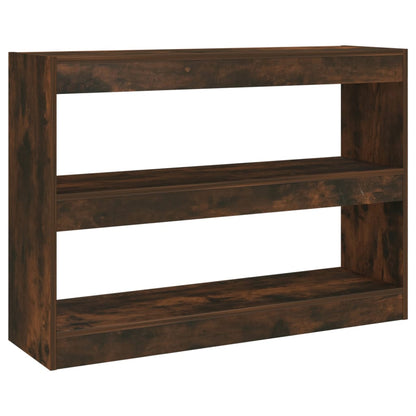 Bokhylle Røkt Eik Romdeler 100x30x72 cm