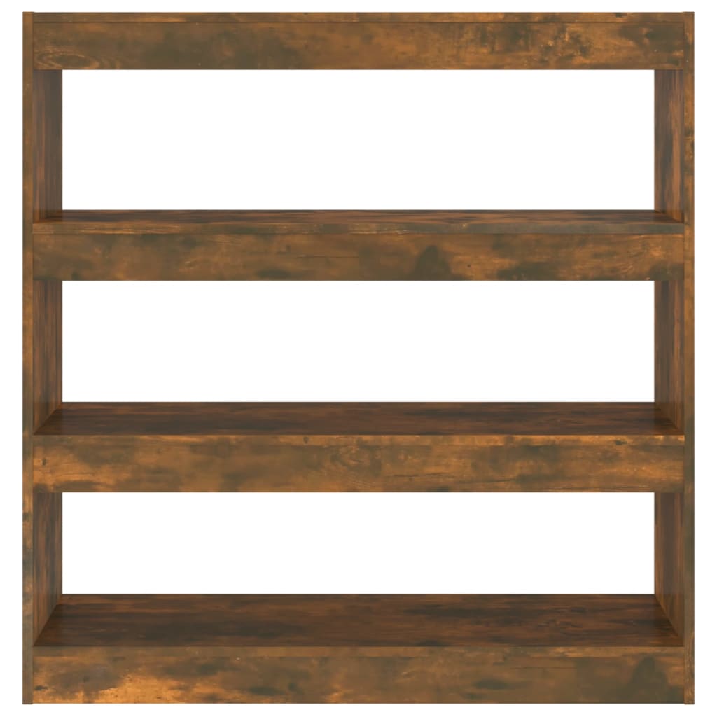 Bokhylle Røkt Eik Romdeler 100x30x103 cm