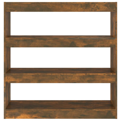 Bokhylle Røkt Eik Romdeler 100x30x103 cm