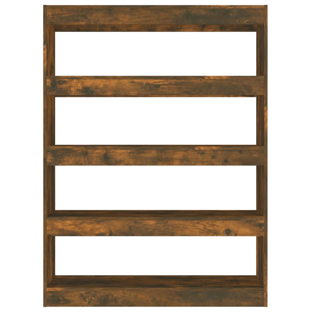 Bokhylle Røkt Eik Romdeler 100x30x135 cm