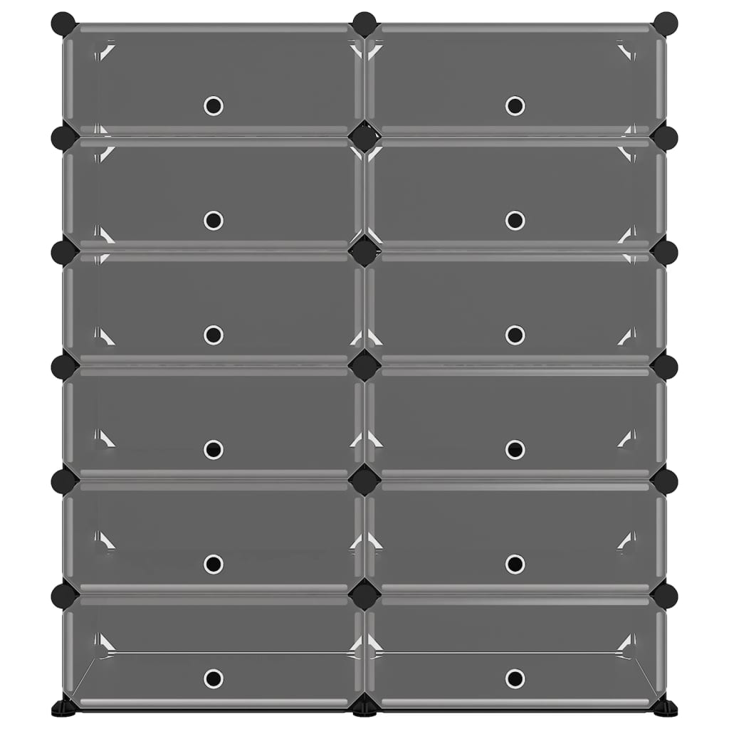 Skoskap Skohylle Skobenk Svart 94,5x36,5x106 cm PP