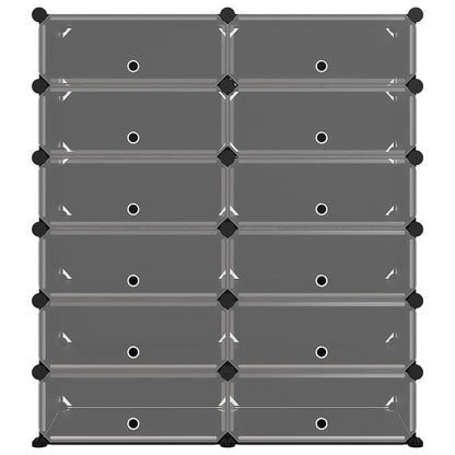 Skoskap Skohylle Skobenk Svart 94,5x36,5x106 cm PP