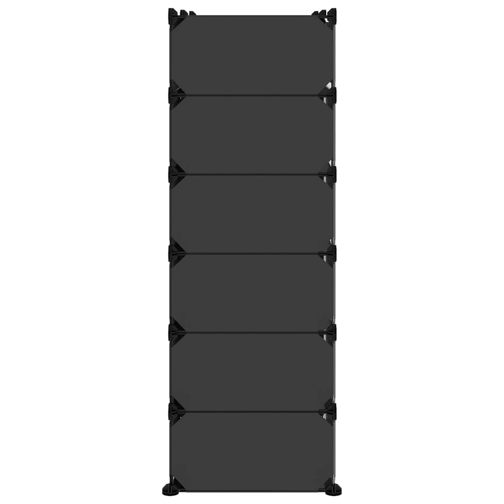 Skoskap Skohylle Skobenk Svart 94,5x36,5x106 cm PP