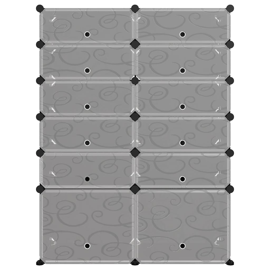 Skoskap Skohylle Skobenk Svart 94x37x125 cm PP