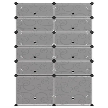 Skoskap Skohylle Skobenk Svart 94x37x125 cm PP