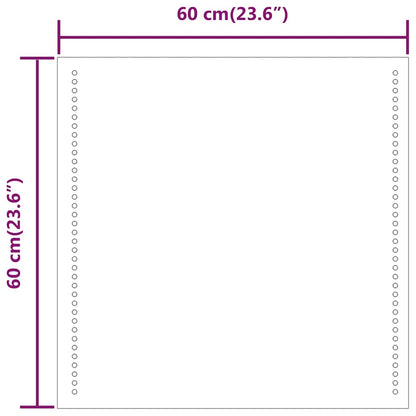 Baderomsspeil med LED 60x60 cm