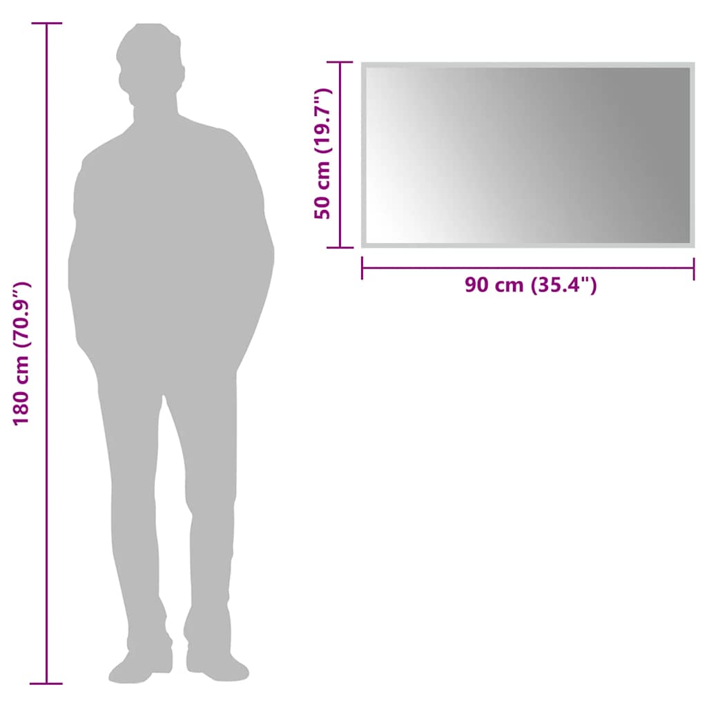 Baderomsspeil med LED 90x50 cm