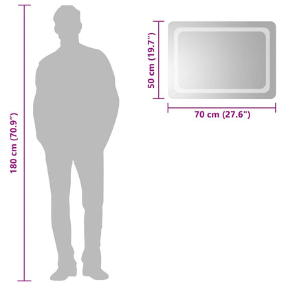 Baderomsspeil med LED 70x50 cm