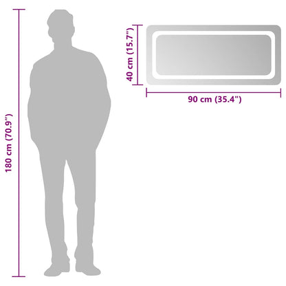 Baderomsspeil med LED 90x40 cm