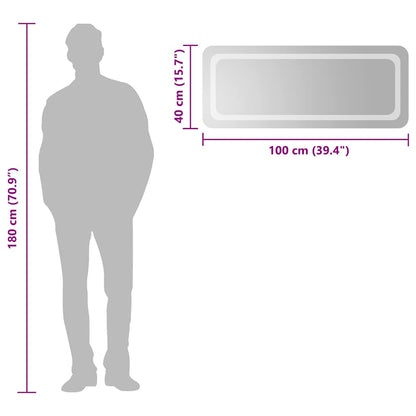 Baderomsspeil med LED 100x40 cm