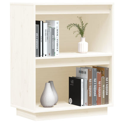 Bokhylle Hvit 60x34x75 cm heltre furu