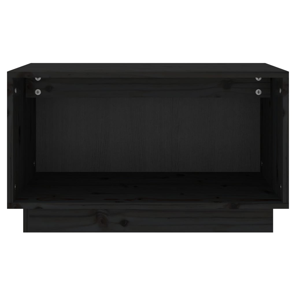 TV-benk svart 60x35x35 cm heltre furu