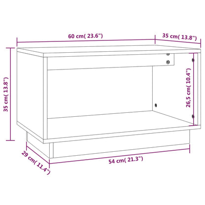 TV-benk svart 60x35x35 cm heltre furu