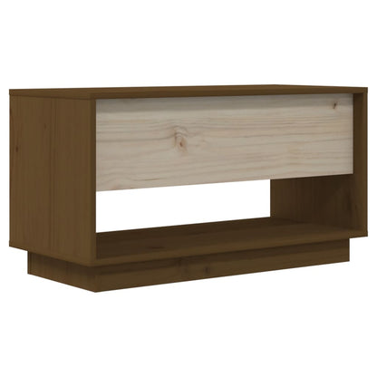 TV-benk honningbrun 74x34x40 cm heltre furu