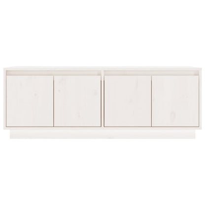 TV-Møbel Hvit TV-benk 110x34x40 cm heltre furu