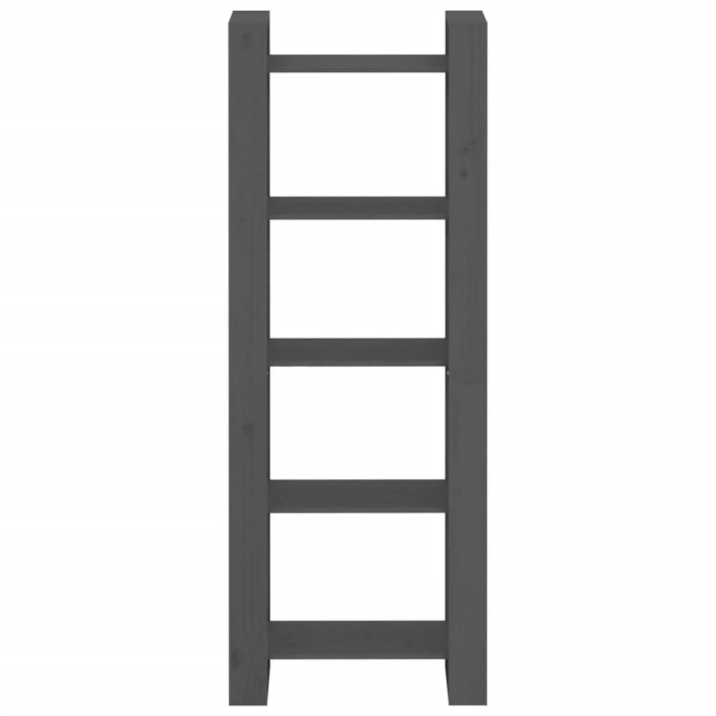 Bokhylle Grå Romdeler 60x35x160 cm heltre
