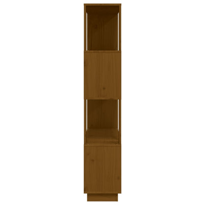 Bokhylle Honningbrun Romdeler 80x25x132 cm heltre