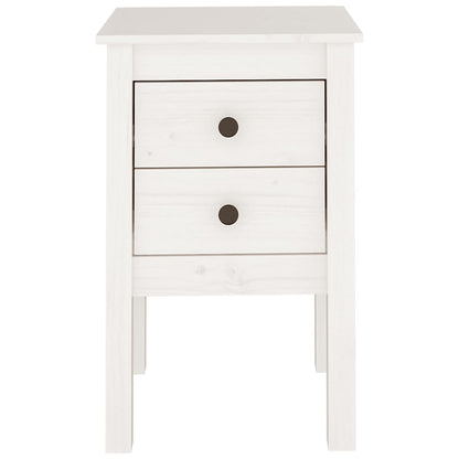 Nattbord Sengbord Hvit 40x35x61,5 cm heltre furu