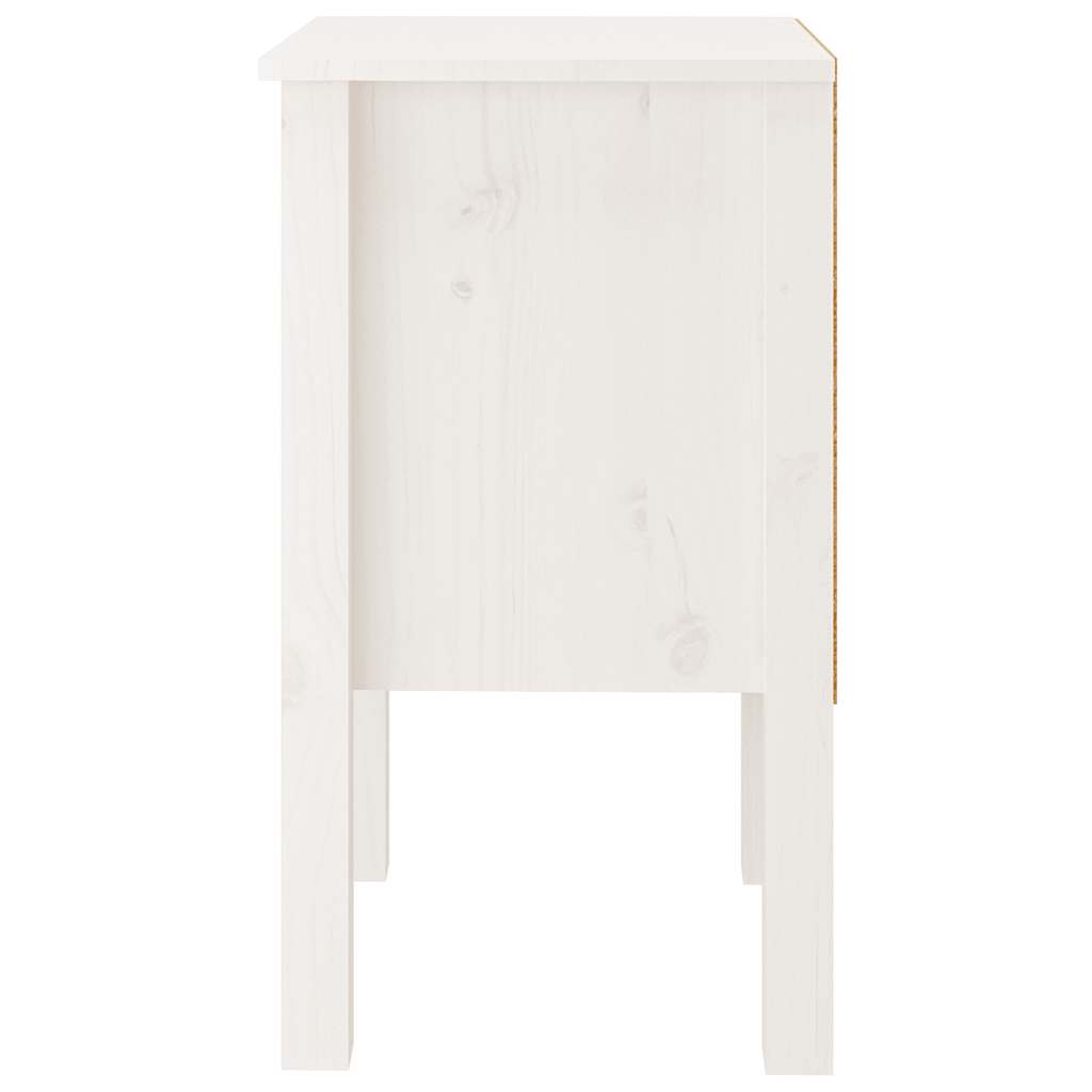 Nattbord Sengbord Hvit 40x35x61,5 cm heltre furu