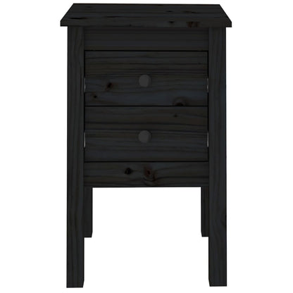 Nattbord Sengbord svart 40x35x61,5 cm heltre furu