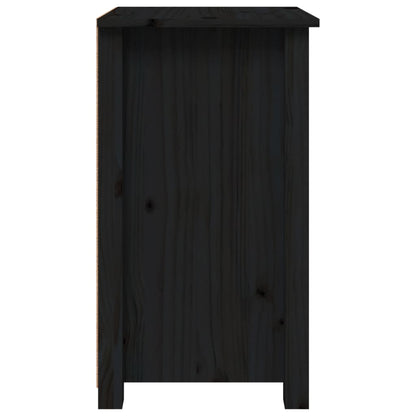 Nattbord Sengbord svart 40x35x61,5 cm heltre furu