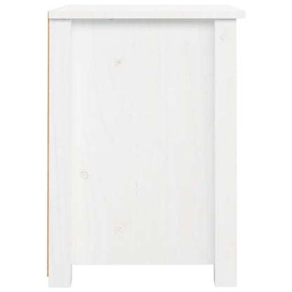 Nattbord Sengbord Hvit 40x35x49 cm heltre furu