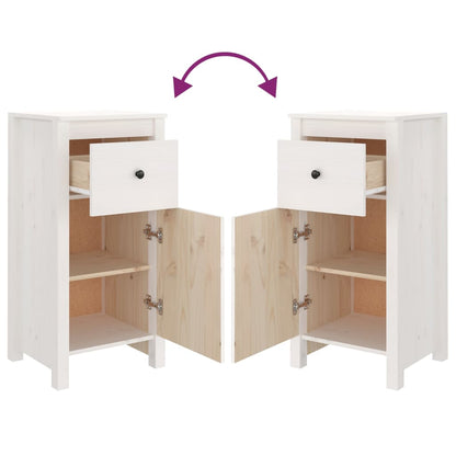 Skjenk Hvit 40x35x80 cm heltre furu