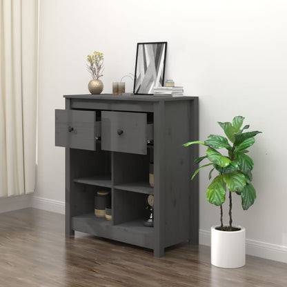 Skjenk Grå 70x35x80 cm heltre furu